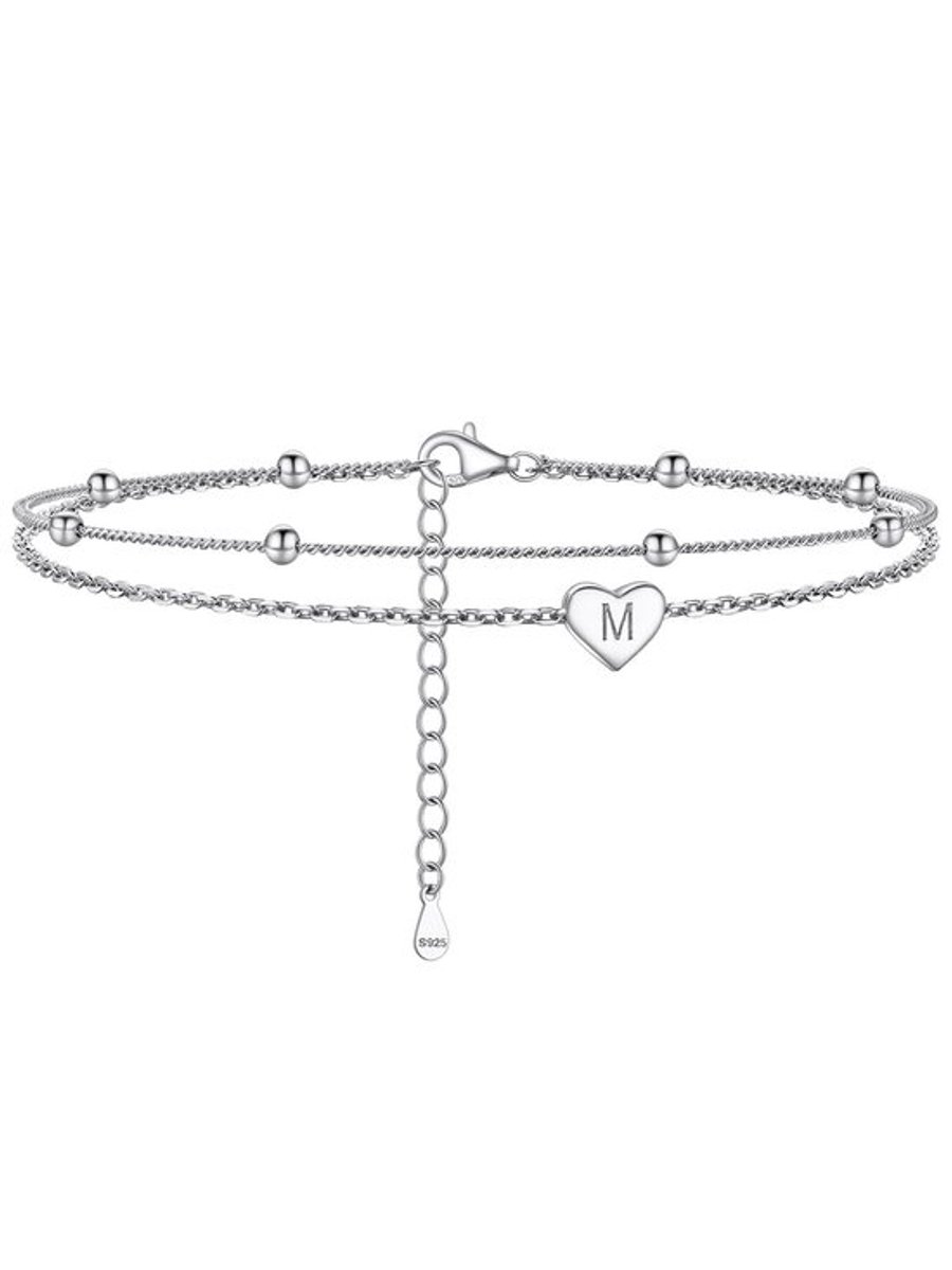 Dailygoody enkelarmband dames met hart