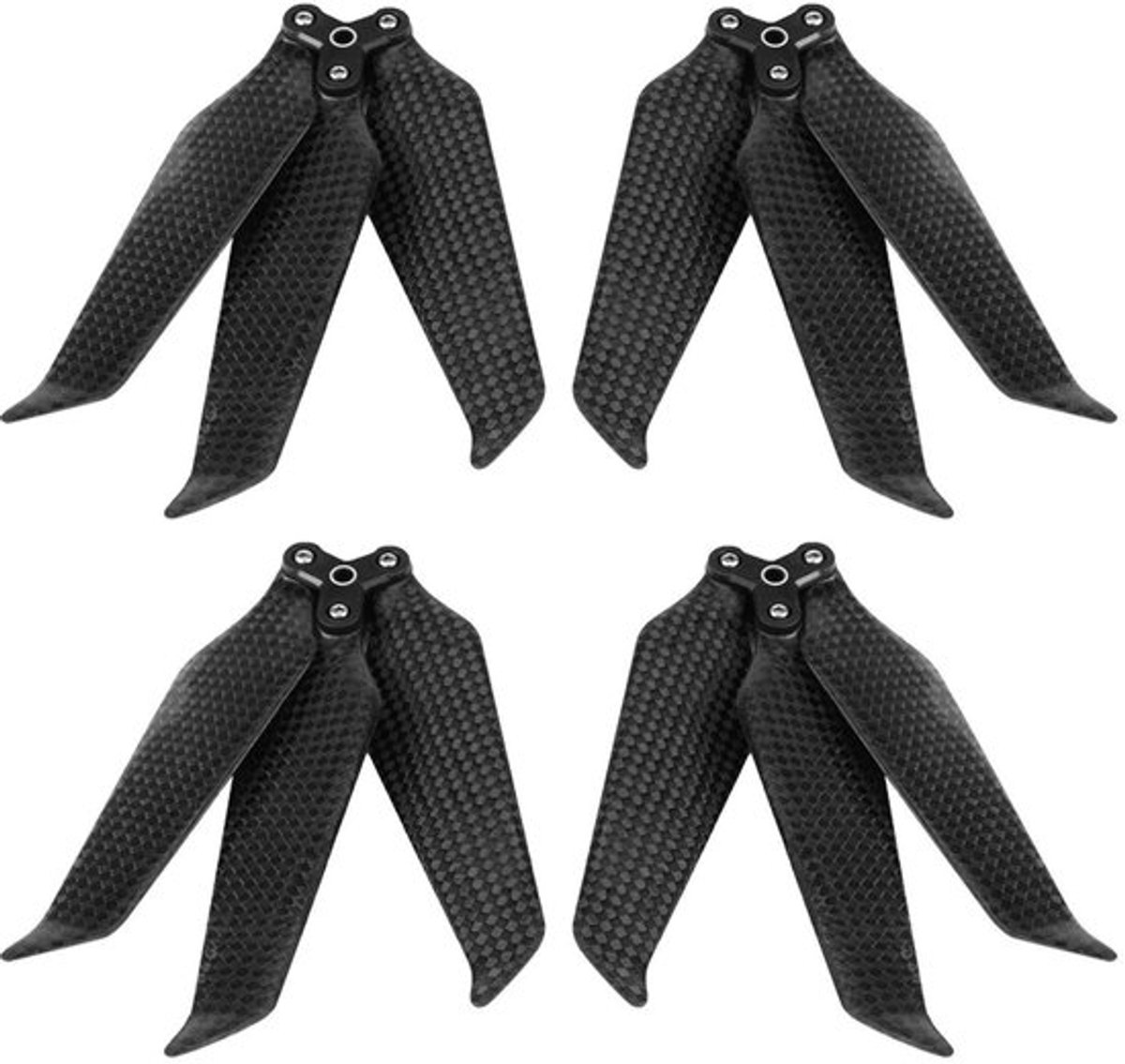 Ruisonderdrukking propellers in goudkleurige kroon van carbonvezel