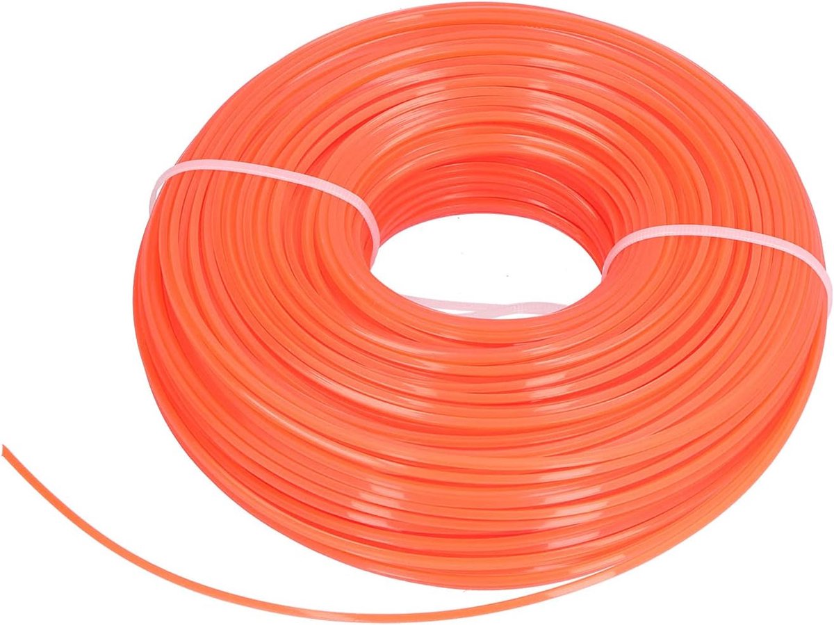 Maaidraad - Nylondraad Trimmer - Gazon Onderhoud - Duurzaam Materiaal - 24 mm x 100 m - Oranje