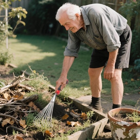 Handhark Tuin - Onkruidverdelger Klein - Bodem Losmaken - Negen Functionele Tanden - 37 cm - Grijs van Handhark — afbeelding 2