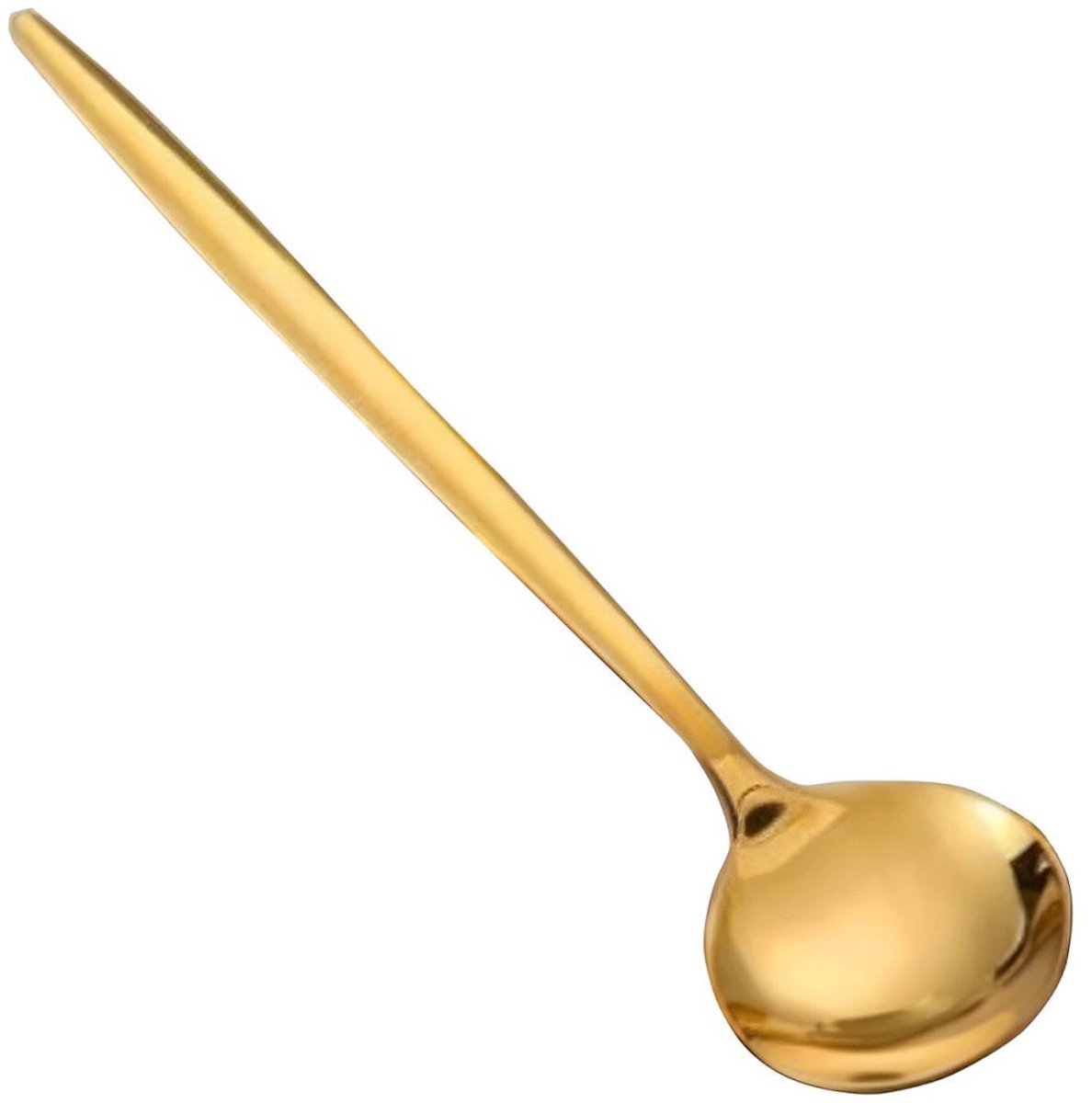 Jungengel Theelepels Koffielepels Set van 6 - RVS Titanium Coating - Goud 13 cm
