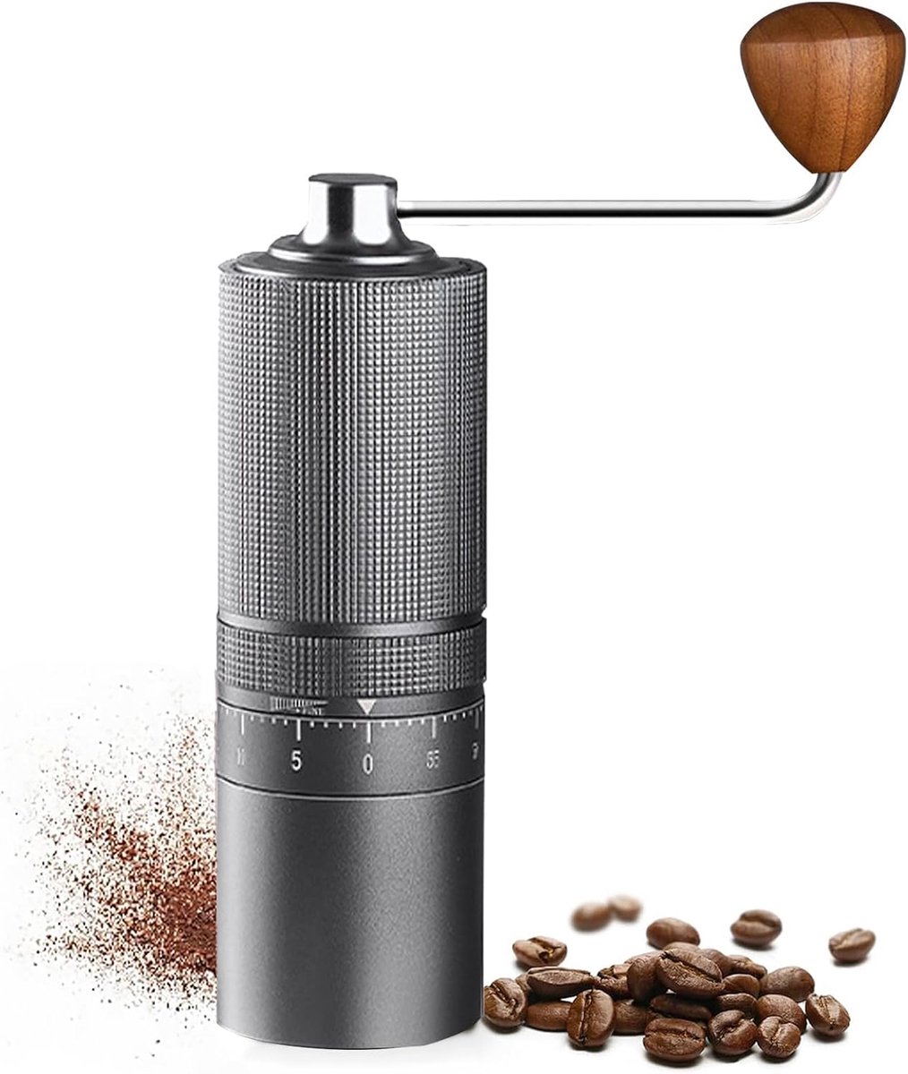 Handmatige Koffiemolen Koffiebonenmaler Verse Koffie Zetten 150 Maalstanden 20-23g Capaciteit Aluminium