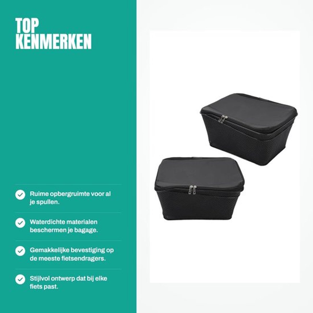 Dailygoods- Fietstas Achter 20L Capaciteit - Waterdichte Fietstas - Bagagedragertas