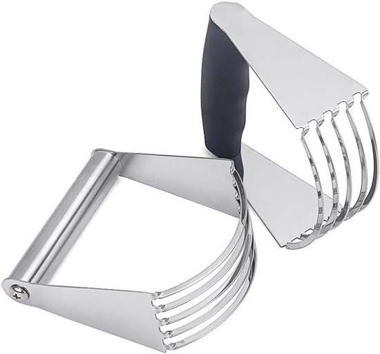 Keukenmixer Roestvrijstaal - Deegklopper Beslagmaker - Thuis Bakken - Ergonomische Handgreep - 12 x 11 cm - Zwart — afbeelding 3
