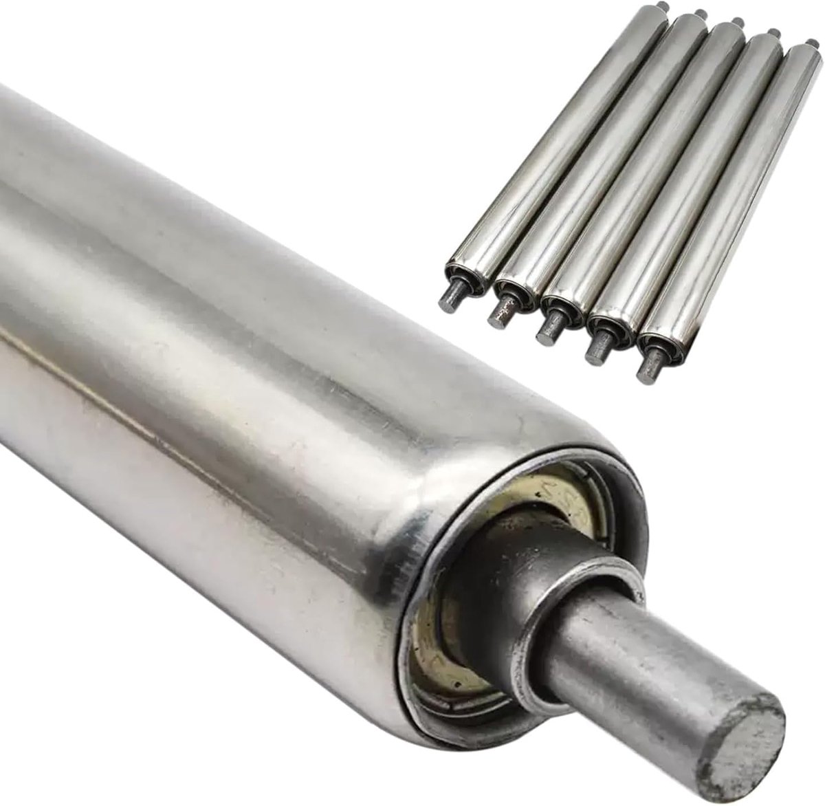 Transportrollen Roestvrijstaal - Materiaalrollen Set - Soepel Transport - Roestbestendig Materiaal - 5 Stuks 50mm - Zilverkleurig