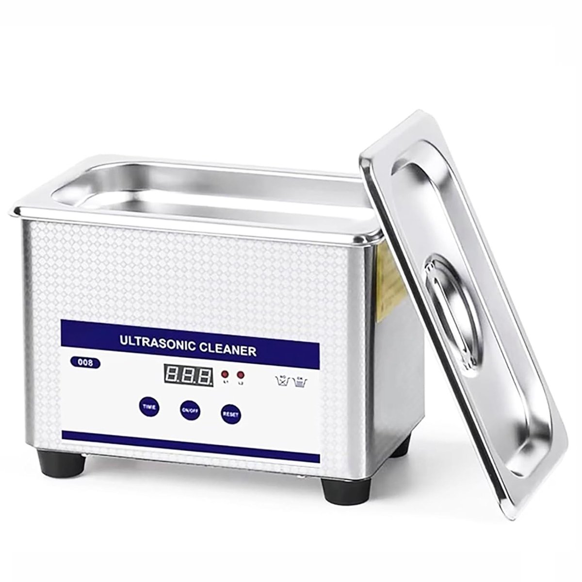 Ultrasone Reiniger - Digitale Reiniger - Sieraden Schoonmaken - Instelbare Timer - 08 Liter - Zilver