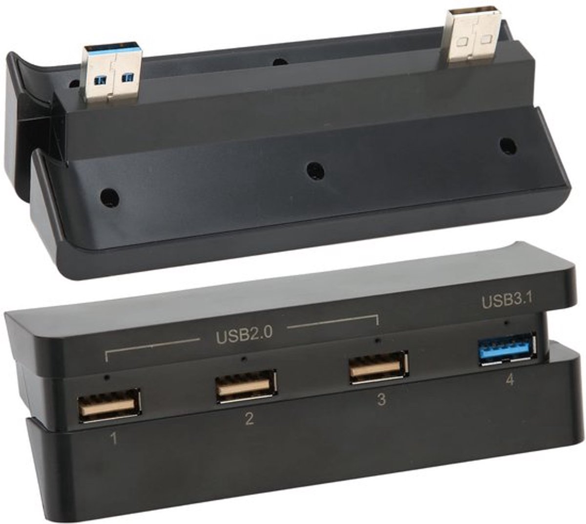Zeynomax - 4-poorts USB-hub - USB 3.1 - Opladen van accessoires - Zwart
