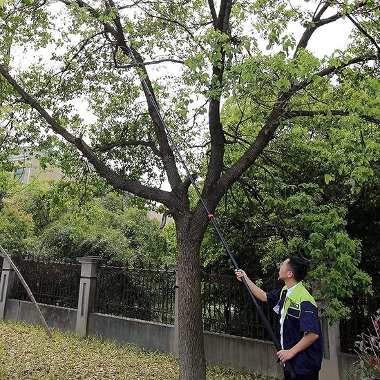 Uitschuifbare Snoeischaar - Stokzaag Tuin - Takken Snoeien - Telescopische Stang - Tot 7.2m - Zilver — afbeelding 2