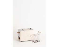 CREATE - Pack TOAST RETRO Klein Broodrooster voor breed brood + SET VAN 2 TOSTIKLEMMEN om Sandwiches