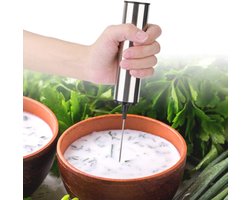 Elektrische Melkopschuimer - Eierklopper Garde - Dranken Bereiden - Dubbele Veerklopper - 25.7 cm - Zwart