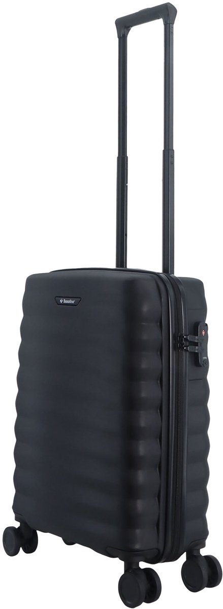 Saxoline - Flow | Handbagage / Harde Koffer / Reiskoffer - 36L - Small - Zwart - Zwart / Small
