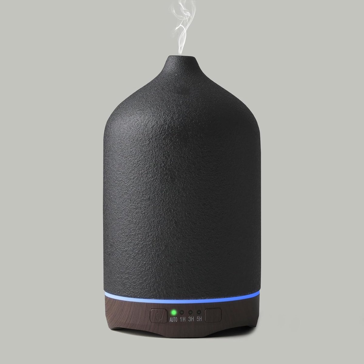SnelShoppen - Luchtbevochtiger 250ml Keramiek met 7 Lichtkleuren, 2 Sproeimodi, Timer en Automatische Uitschakeling, Aroma-Diffuser voor Thuis, Zwart