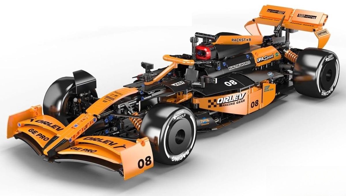 Mould King 13208 MCL Formule 1 1:8 bouwset | City fast champions adventure | Creator and classic motor bouwpakket | Technic speelgoed ideas voor volwassenen | Icons furious speed f1 auto geschikt voor Lego | Technische bouwdoos met 1480 bouwstenen — afbeelding 10