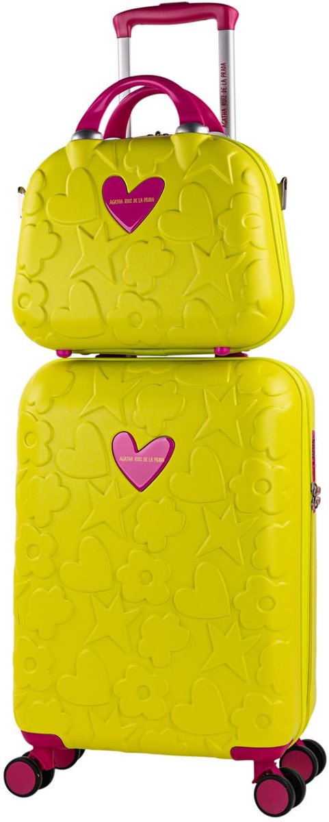 SnelShoppen - Set Harde Reiskoffers Lichtgewicht Koffers met Combinatieslot - Ideaal voor Vakantie, Weekendjes Weg en Zakenreizen - Pistachio Kleur