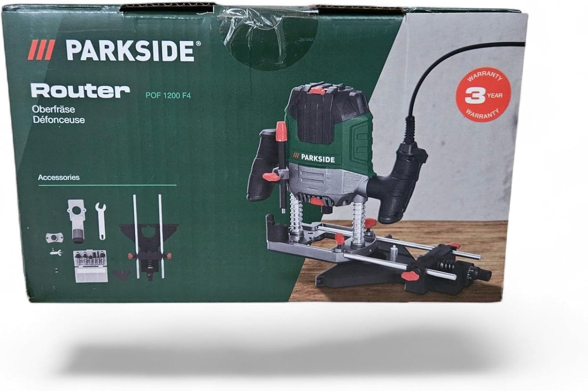SnelShoppen - Router POF 1200 C2 - Krachtige Freesmachine voor Houtbewerking, Precisie en Gebruiksgemak, Geschikt voor Klussen in Huis en Tuin, 1200W,