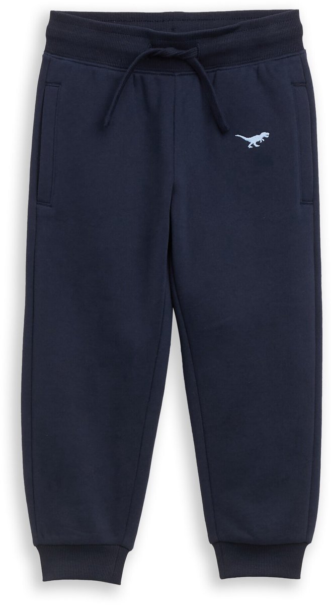 Tom Tailor - Joggingbroek met dinosaurusborduursel - Maat 134 - sky captain blue