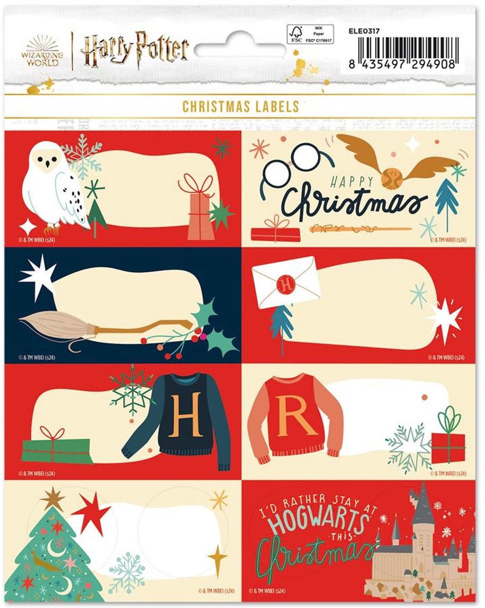 Grupo Erik Harry Potter - Christmas SelfAdhesive Labels Zelfklevende etiketten - Multicolours