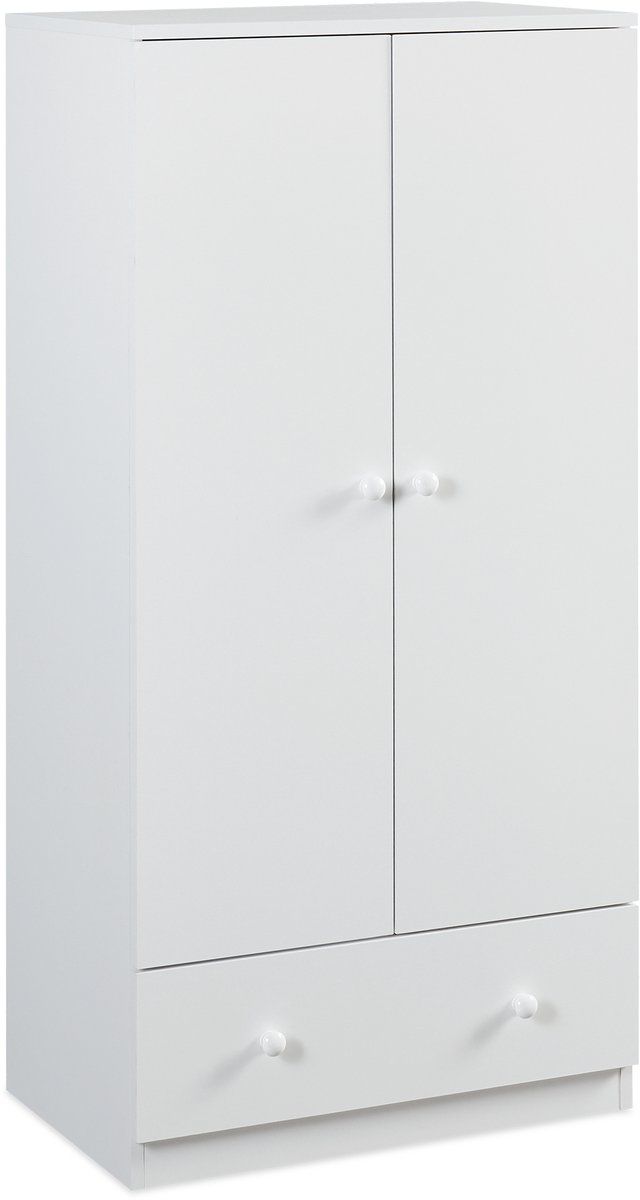 Kinderkast Beldinupp met lade 123x60x40 cm wit [en.casa]