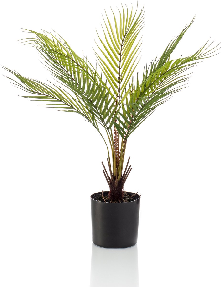 Emerald Kunstplant Chamaedorea Palm 50cm - Kunstplant voor binnen Groen