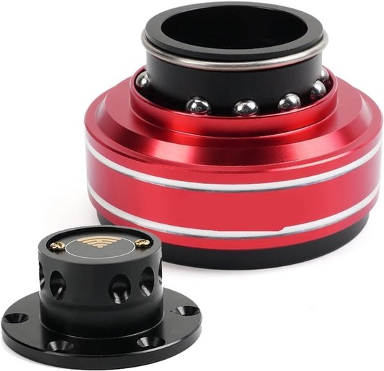 Stuurnaafadapter - Wielstuur adapter - Racesimulator spellen - Snelwissel functionaliteit - 70 mm 6-gaats - rood van Stuurnaafadapter — afbeelding 2