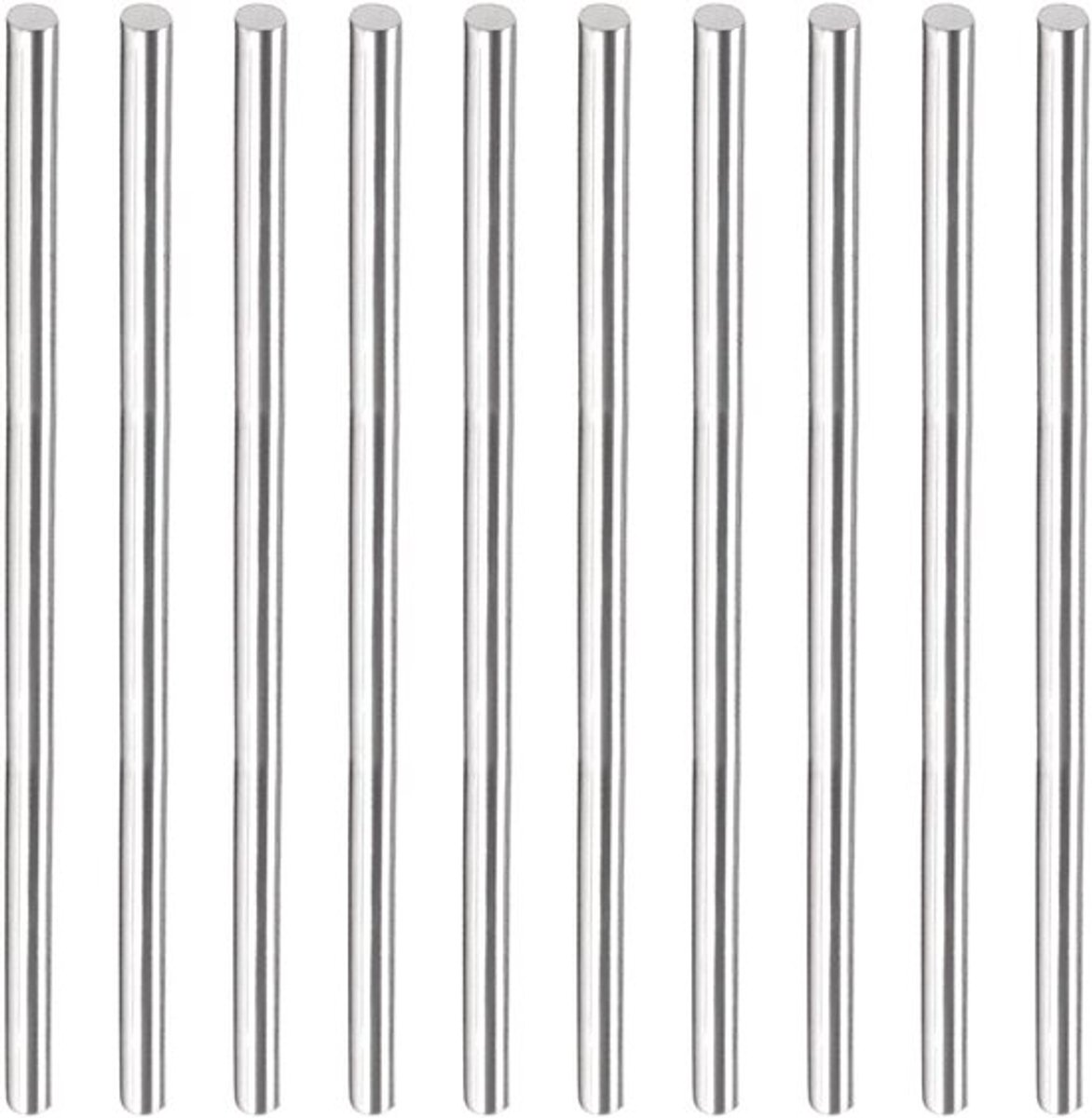 Ronde Staaf Roestvrij Staal 304 - 3 mm x 75 mm - Ambachtelijk Model - Vliegtuigmodel - Scheepsmodel - 10 Stuks