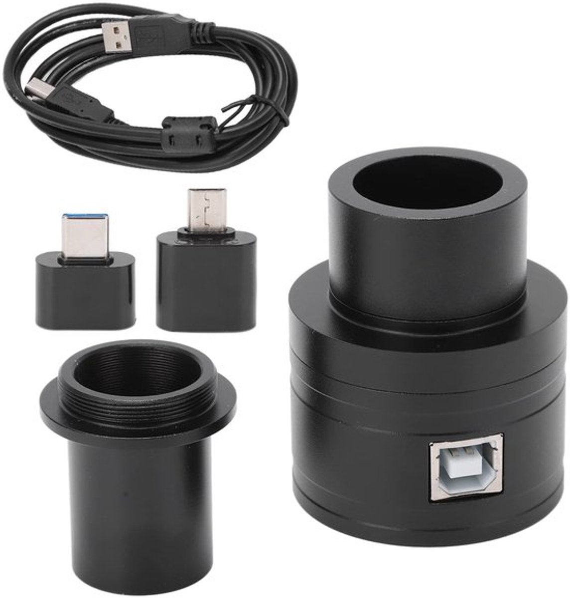 Telescoopoculair - Digitaal Oculair - Geschikt voor Astronomie - 1,25 Inch - Telescoopcamera - Voor Computer Mobiele Telefoon Tablet - Zw...
