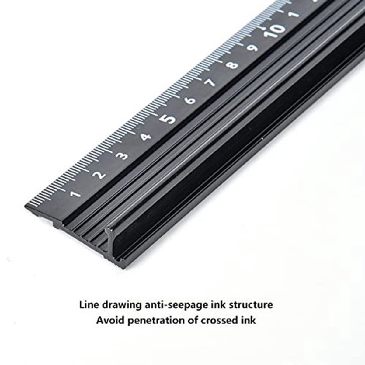 Snijliniaal 20 cm - Aluminium Legering - Antislip Rubberstrip - Precisie Meetinstrument - Snijden in Lijnen - Beschermplaat tegen Ongelukken - Meetlat