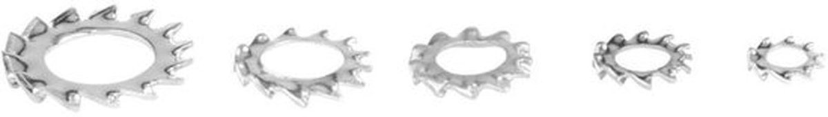 Assortiment Ringen - Gegalvaniseerd - 700 Stuks - Getande Borgringen - Bevestigingsgereedschap voor M3 M4 M5 M6 M8 - Geschikt voor huisho...