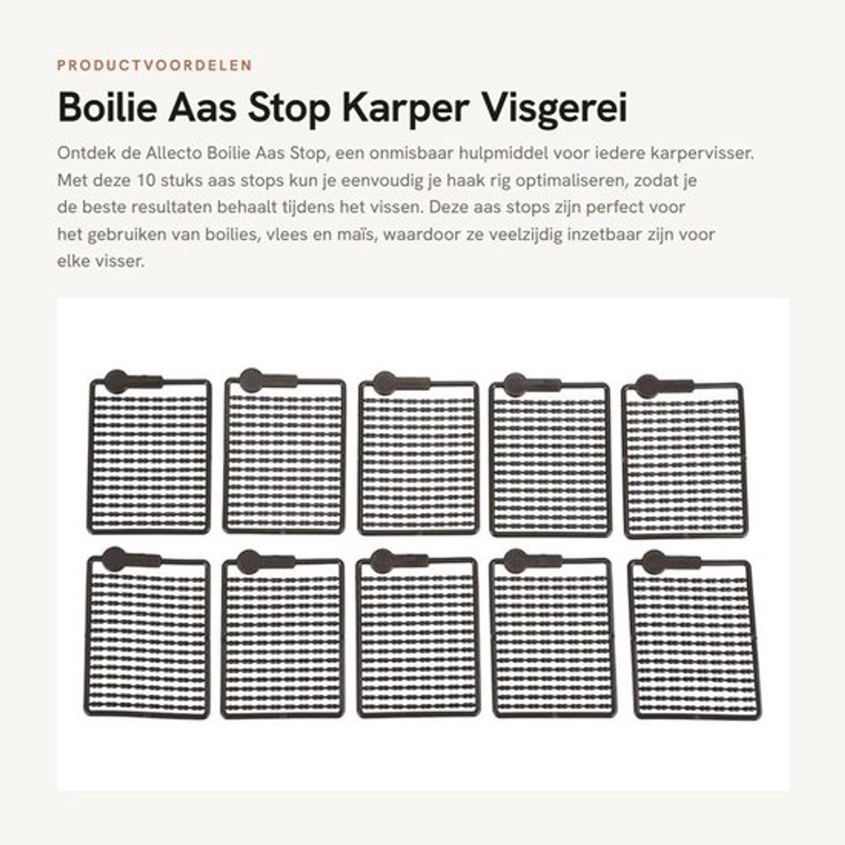 Boilie Aas Stop - 10 Stuks - Karper Visgerei - Aas Stopper - Hair Rig - Voor Boilies/Vlees/Mais