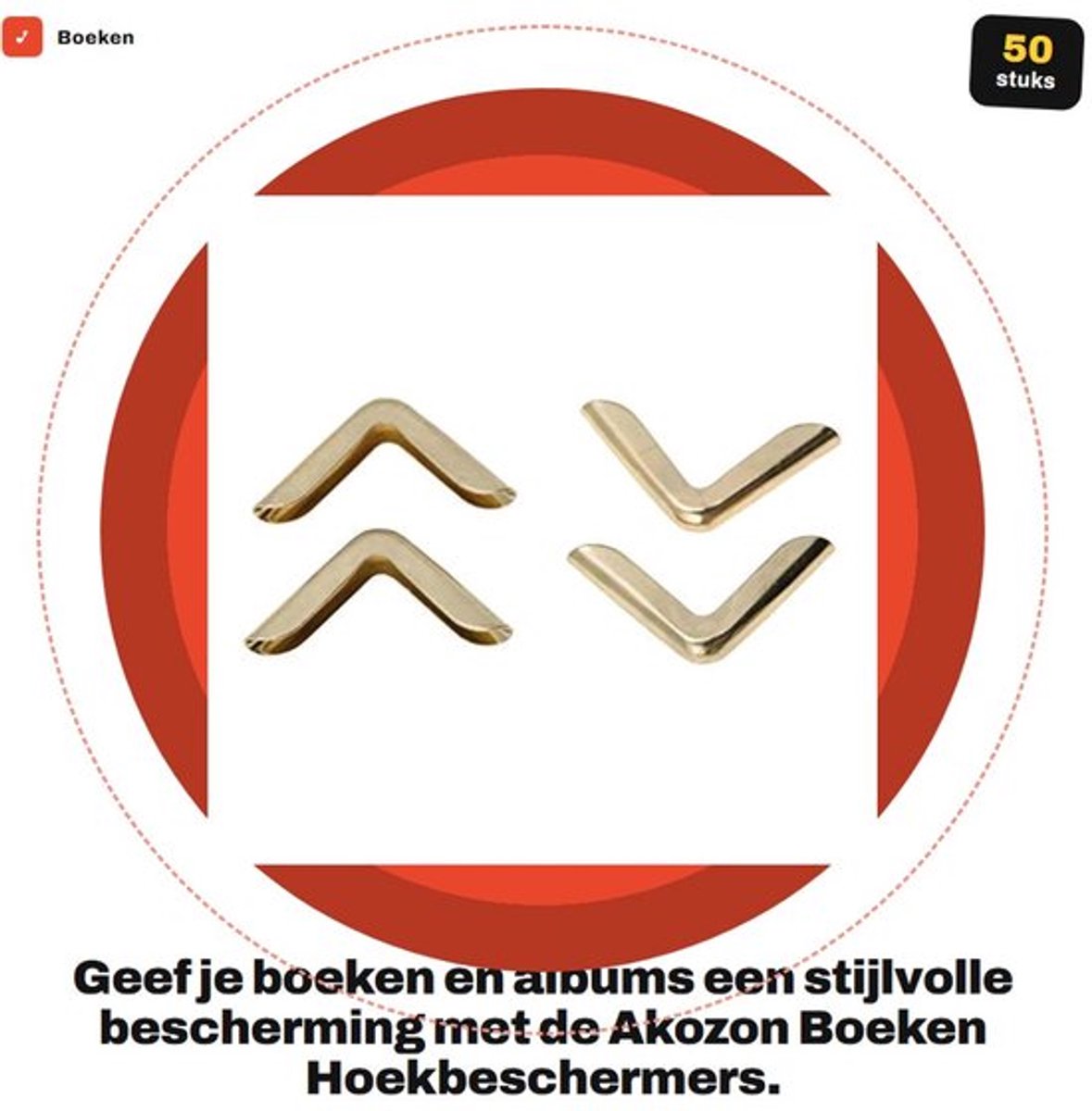 Boekhoekbeschermer 50 Stuks - Hoekbeschermer - Metaal - Vintage - Scrapbooking - Schokbestendig - Gemaakt van ijzer - Boekbescherming