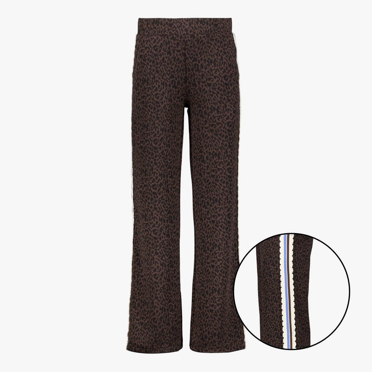 TwoDay meisjes wide leg broek met panterprint - Bruin - Maat 134
