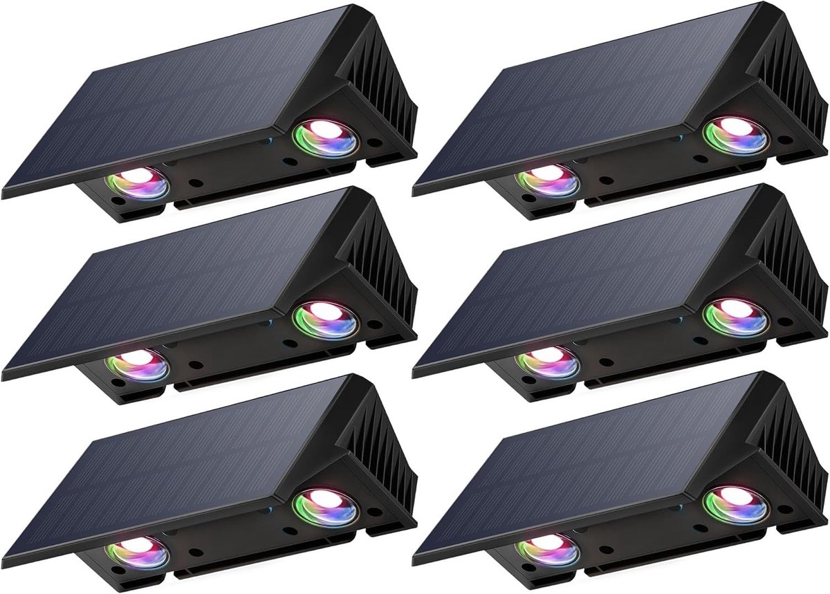 Tuinhek Verlichting voor Buiten - Sfeervolle Solar Lampen met 3 Kleurtemperaturen en 12 Stuks voor Betere Veiligheid en Decoratie