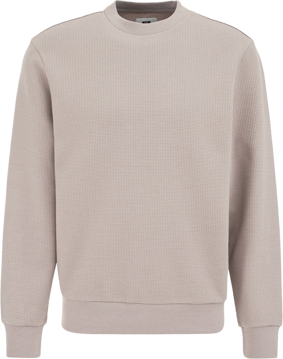 WE Fashion Heren regular fit sweater met structuur