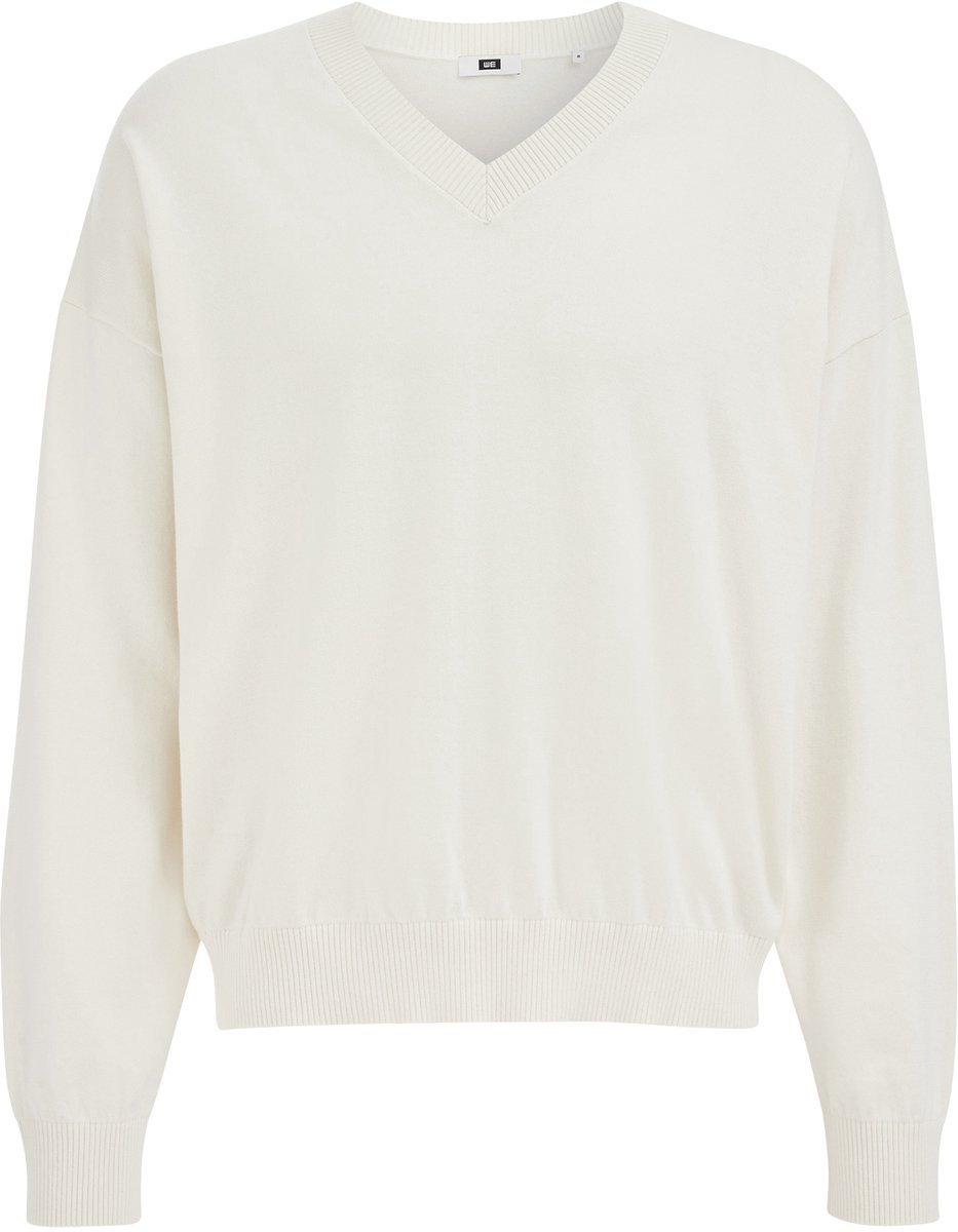 WE Fashion Heren regular fit fijngebreide trui met embroidery
