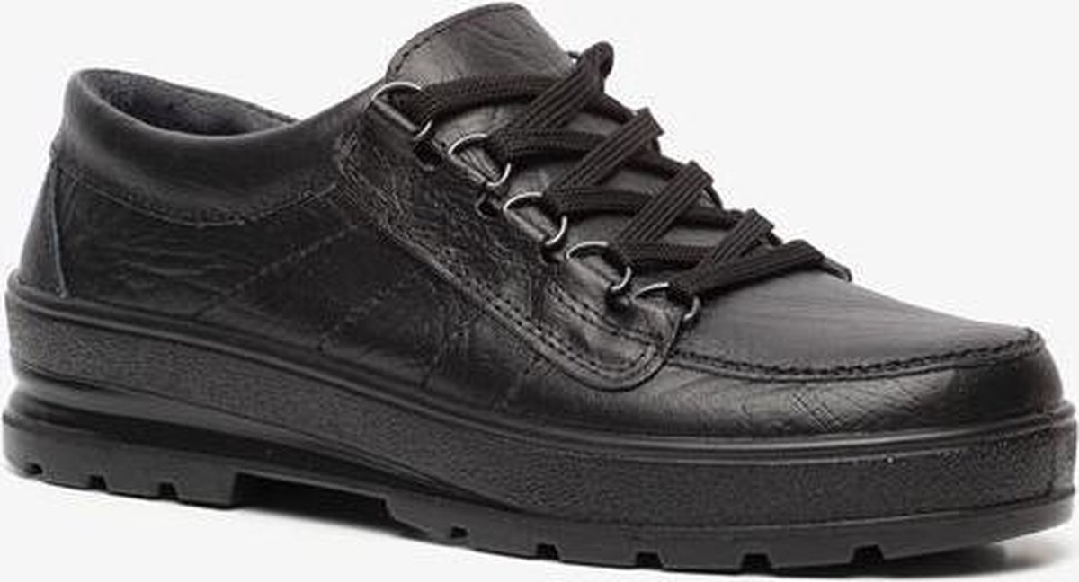 Natuform leren heren veterschoenen Zwart Maat 40 Echt leer Uitneembare zool bol