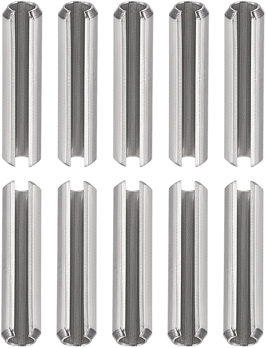Geribbelde veerpen 25 mm lang, 50 stuks van 304 roestvrij staal, perfect voor huismachines, spanners en rolstiften