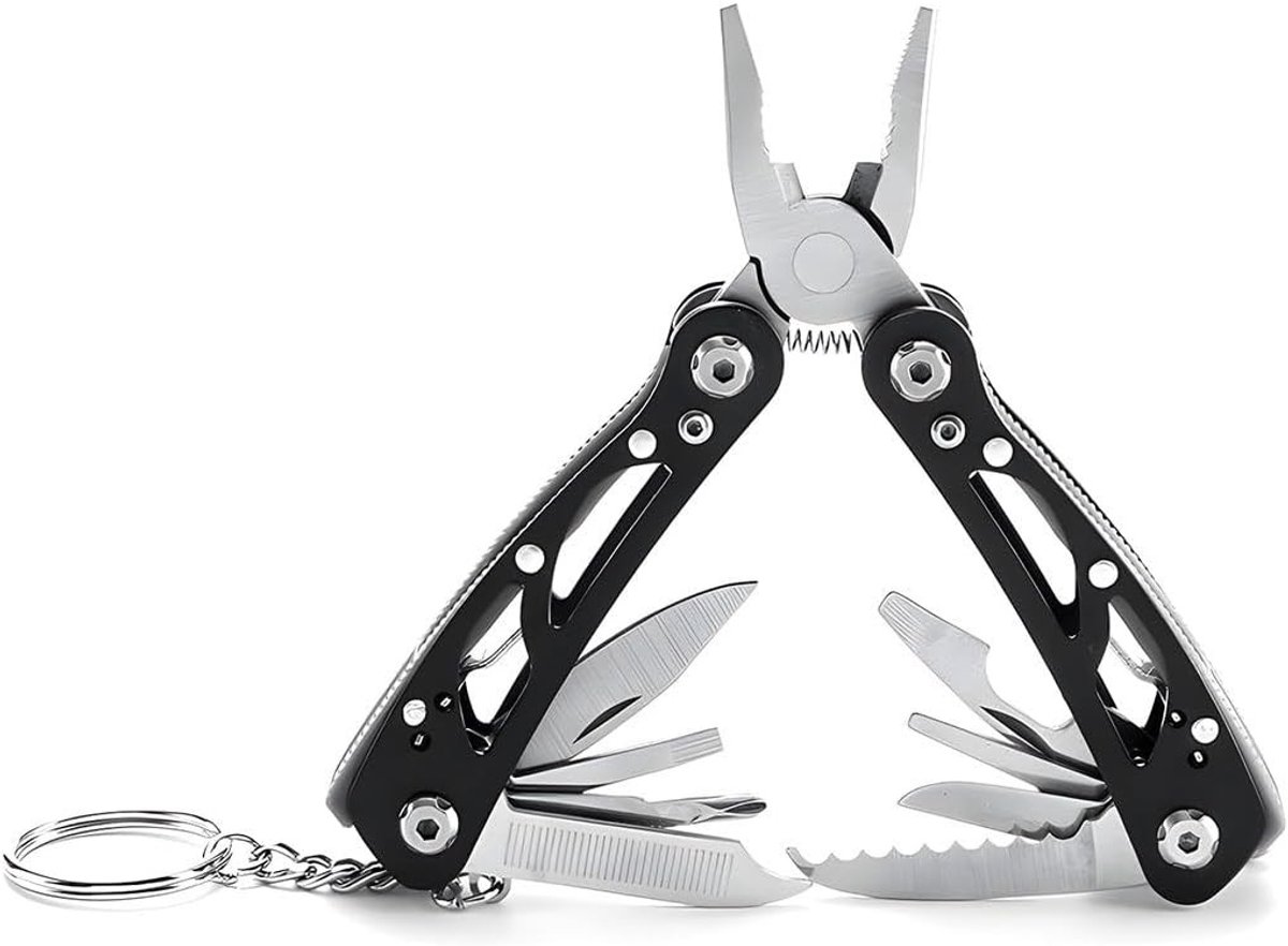 Multifunctionele 11-in-1 Multitool, Vouwbare RVS Tang met Schroevendraaier, Ideaal voor Kamperen, Wandelen en Onderhoud