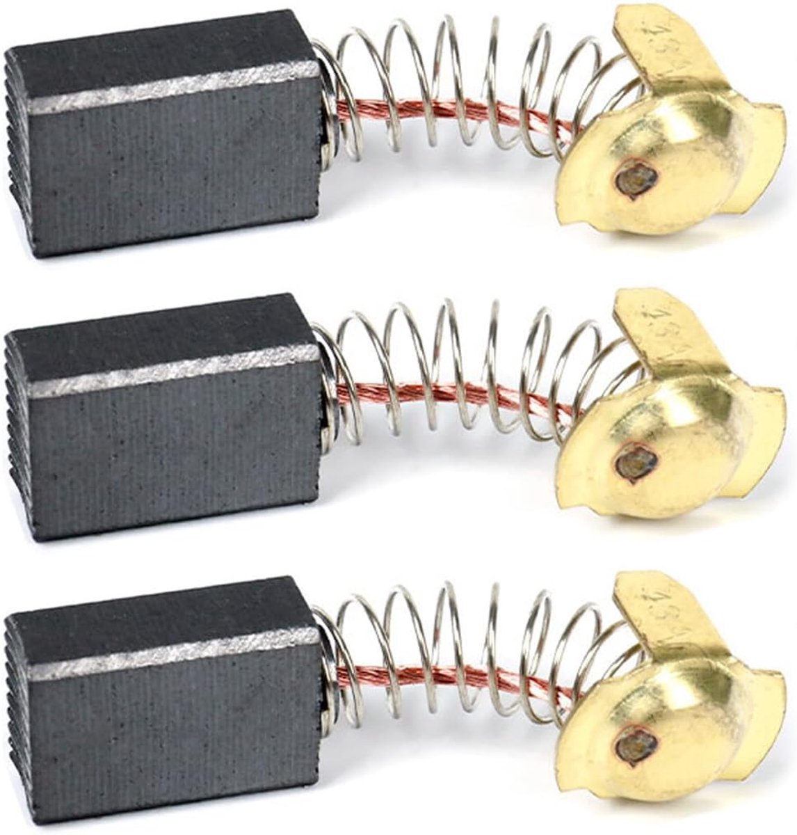 SnelShoppen - 3 Paar Koolborstels Vervangende Koolborstels voor Elektrische Gereedschappen - Geschikt voor Pneumatische Hamer, Cirkelzaag, Afzaagmachi