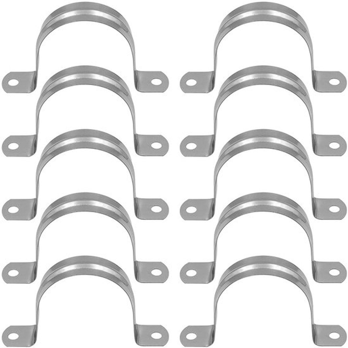 Pijpriemen 10 Stuks - U-vormige Buisklemmen - Roestvrij Staal 304 - Stevige Klemmen - Duurzaam - Voor Binnen/Buiten Gebruik
