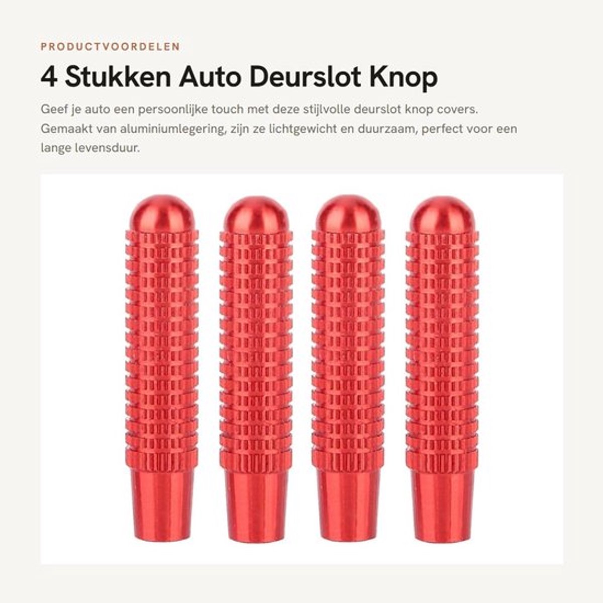 Deurslot - Aluminiumlegering - 4 Stukken - Waterdicht - Corrosiebestendig - Eenvoudige Installatie - Geschikt voor A/B/E/CLA/GLA/GLK/ML Klasse - Deurslotknop