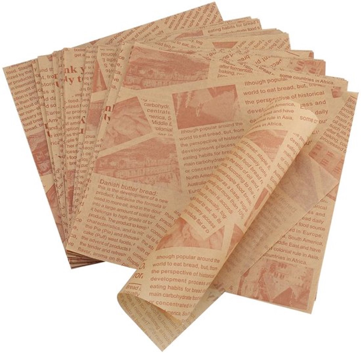 Bakpapier 200 Vellen - Vochtbestendig - Oliebestendig - Milieuvriendelijk - Hamburgerwrap - Voedselverpakking - 18 x 18 cm - Voedselpapier