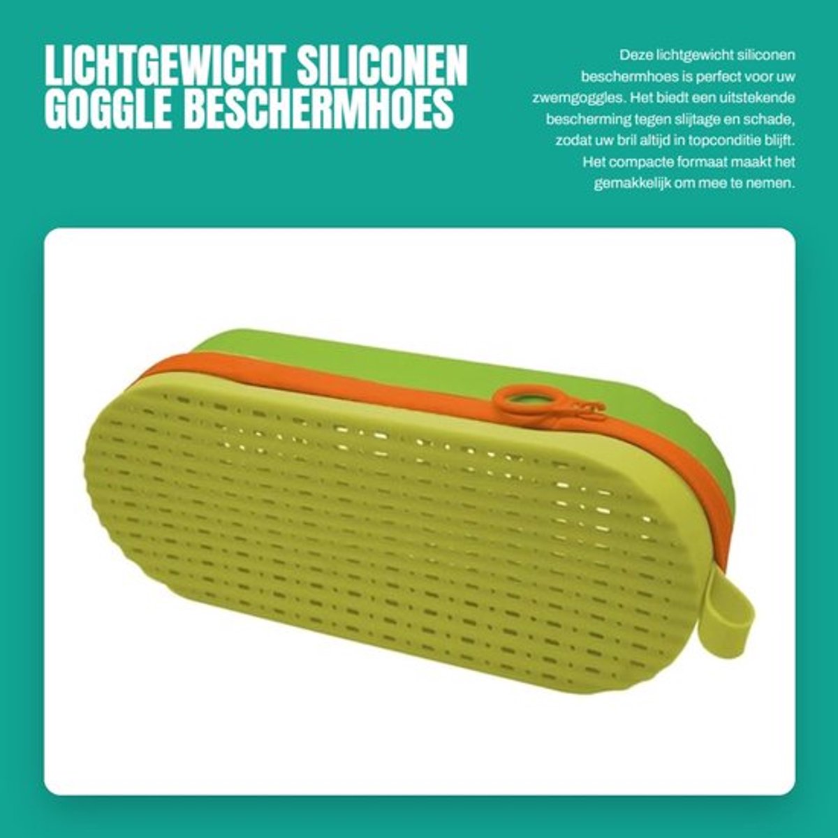 Goggle Beschermhoes Lichtgewicht - Siliconen Hoes - Afvoergaten - Draagbaar - Zwembril Bescherming - Comfortabele Bescherming - Brilhoes