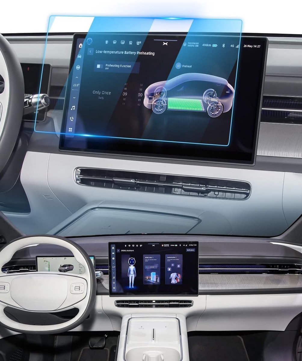 15.6 Inch Screen Protector voor Xpeng G6 (2025-2027) - 9H Gehard Glas, Anti-Vingerafdruk en Krassenbestendig Accessoire voor Navigatie
