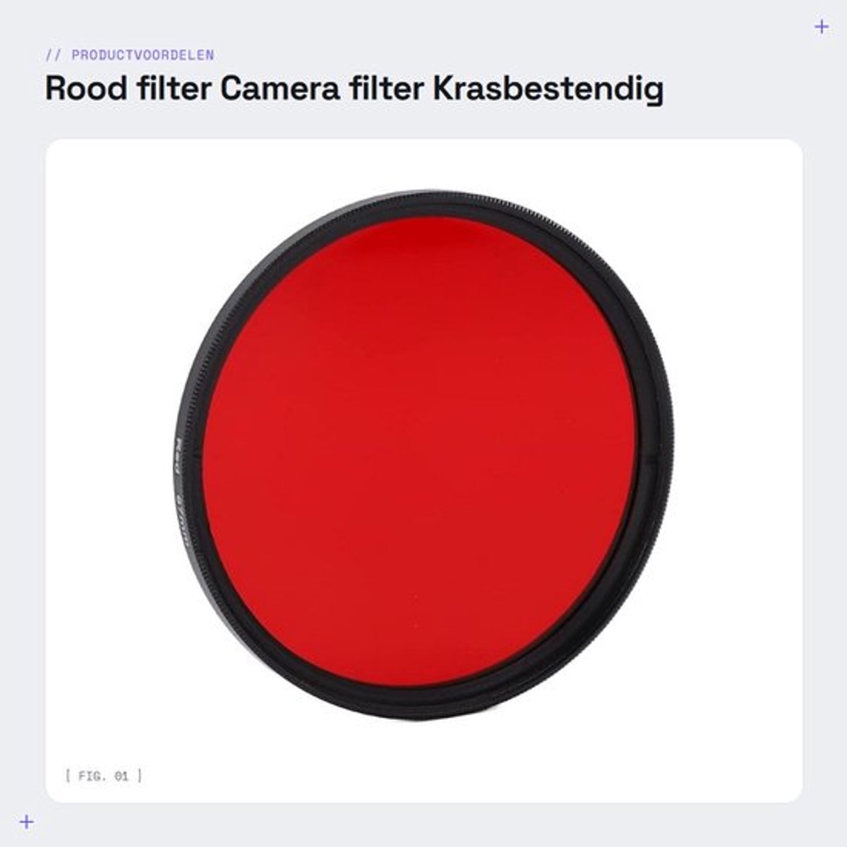 Filter Rood - Krasbestendig - Waterdicht - Meerlaags - Aluminiumlegering - Geschikt voor fotografie - Lensfilter