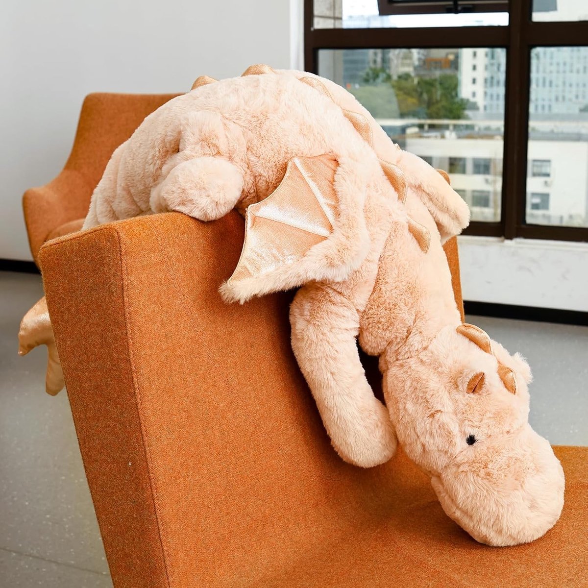 Zachte Pluche Draak Knuffel, Groot Slapend Kussen, Fluffy Speelgoed voor Kinderen en Vriendin, 70-150 cm, Perfect Cadeau voor Verjaardag en Feestdagen