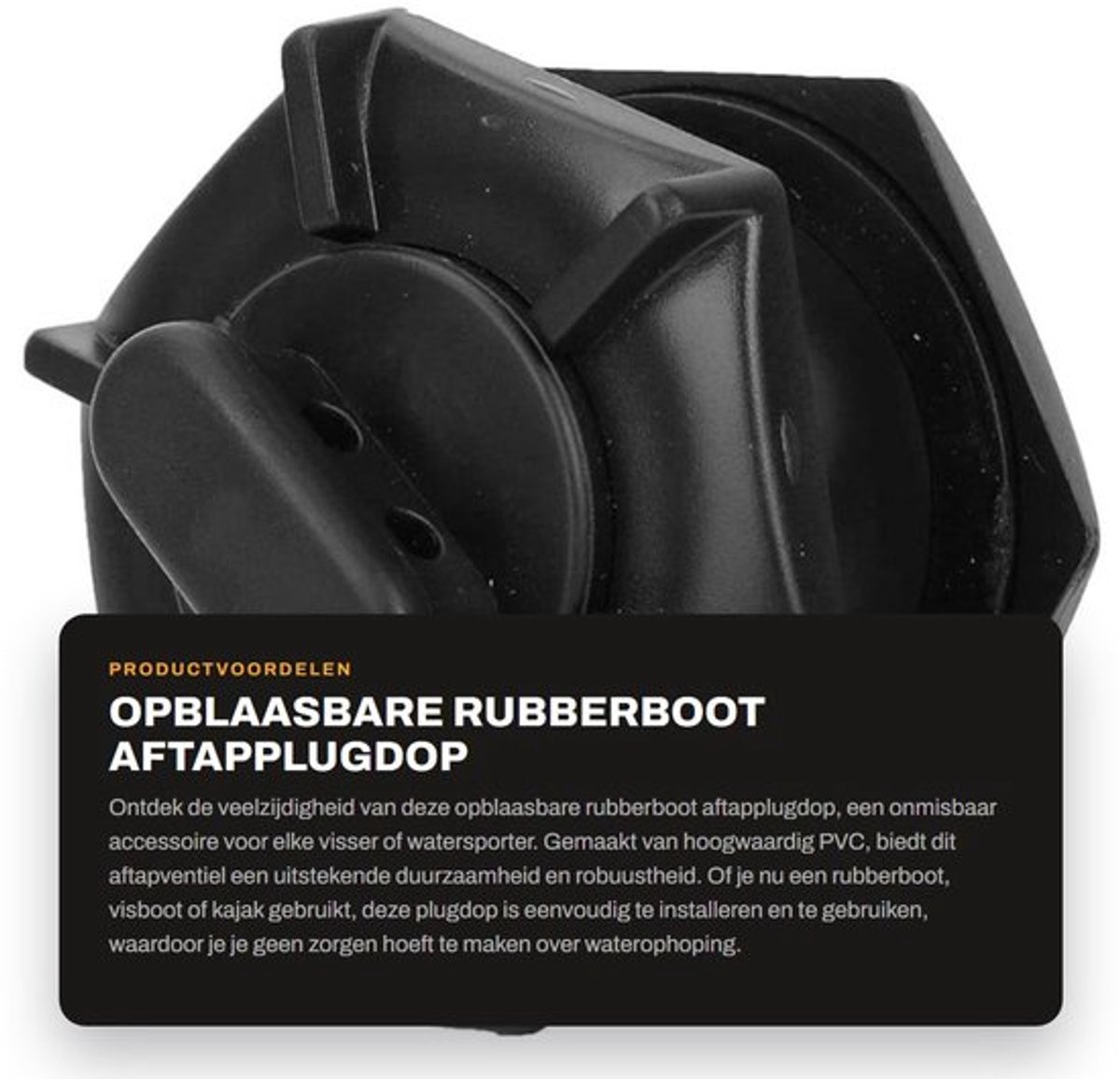 Aftapplug Duurzaam - Afvoerklep - Aftapventiel - Bootafvoertrekker - Hoogwaardig PVC - Eenvoudig te bedienen