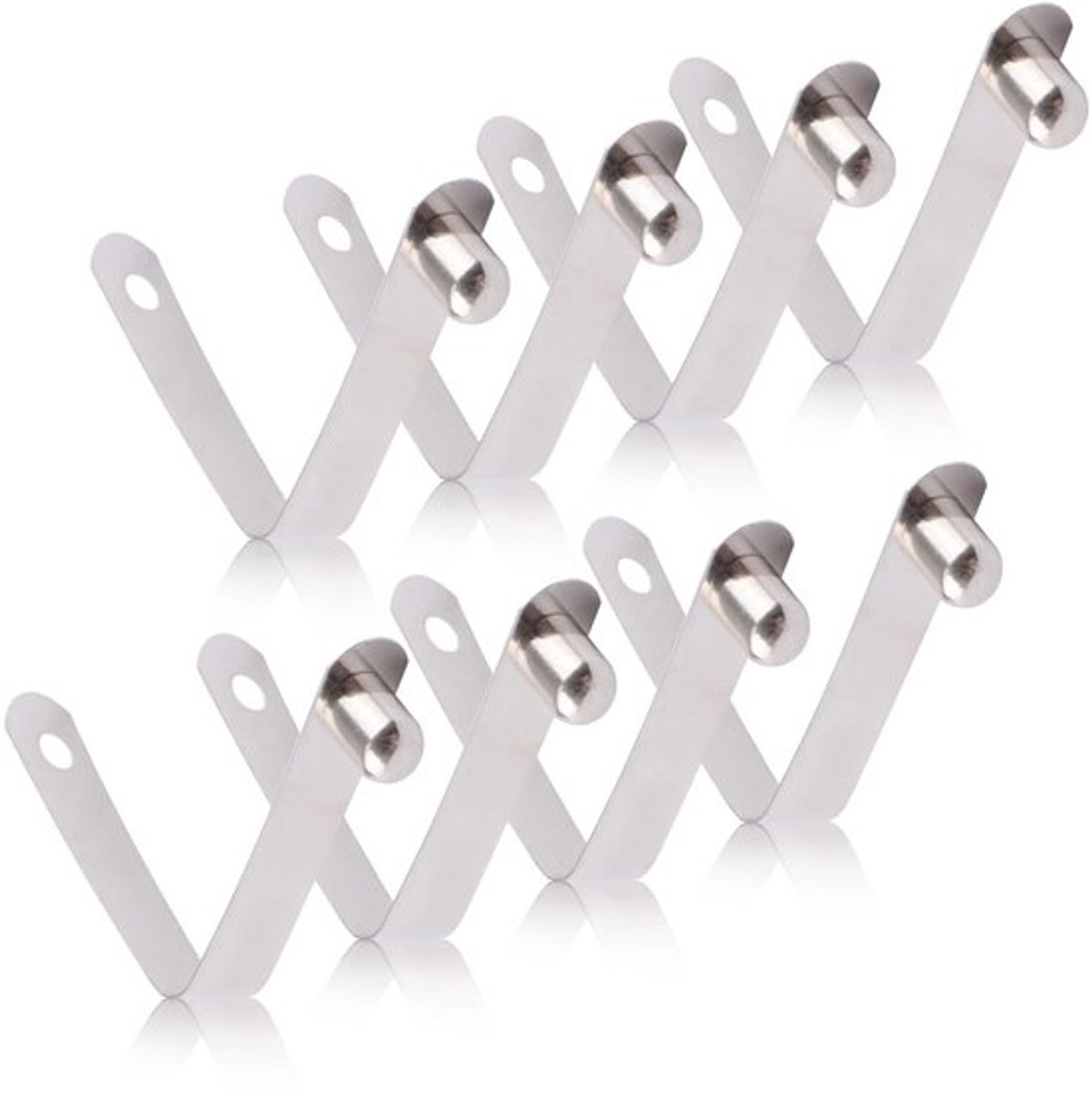 Tentstok Clips 8mm - Roestvrij Stalen Veerclips - 8 Stuks - Eenvoudige Installatie - Geschikt voor Kajakpeddels - Stevig en Duurzaam