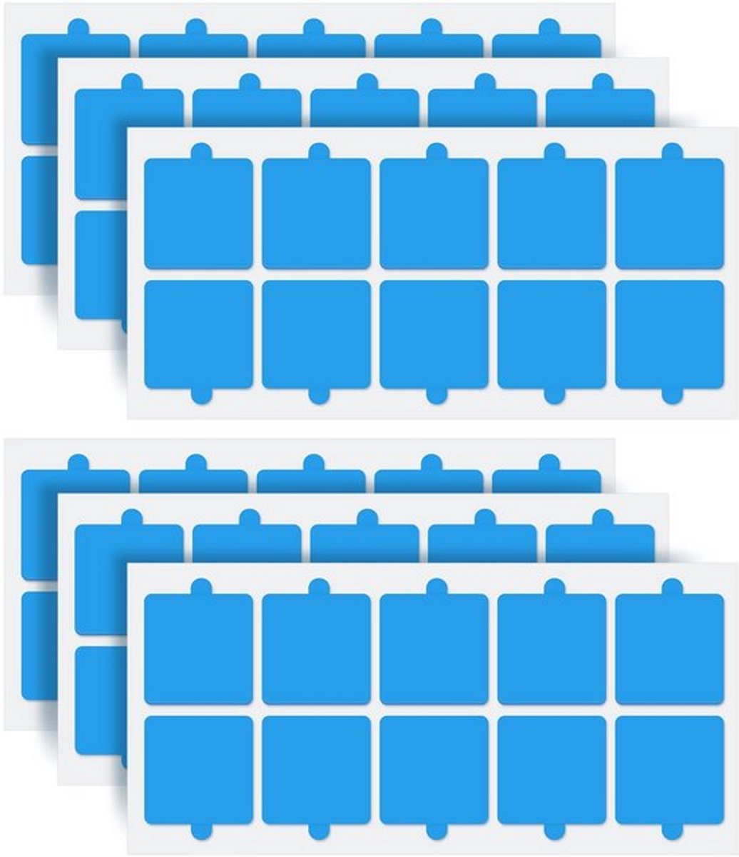 Montagetape Dubbelzijdig Heavy Duty - 60 Stuks - Transparant - Voor Muur - Akoestische Panelen - 1,4 x 1,4 inch - Hechttape