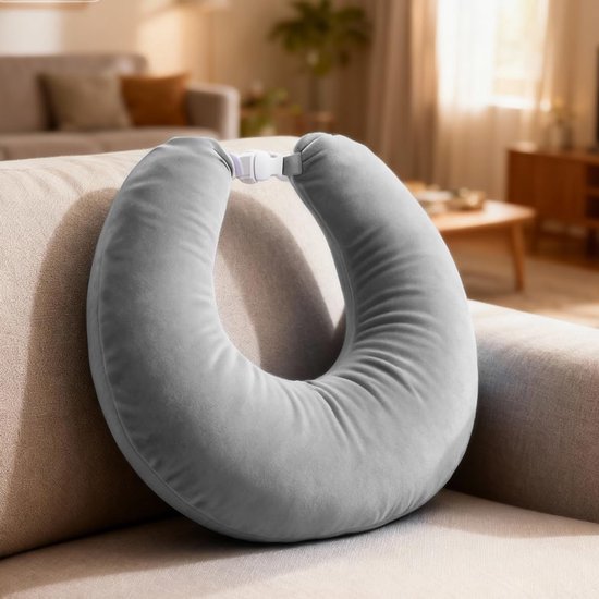 SnelShoppen - Ergonomisch Crealis Kussen, Ondersteunend Gaming Kussen, Lichtgewicht Armsteun, Hook Cushion, Grijs, Perfect voor Gaming en Lezen van snelshoppen — afbeelding 5