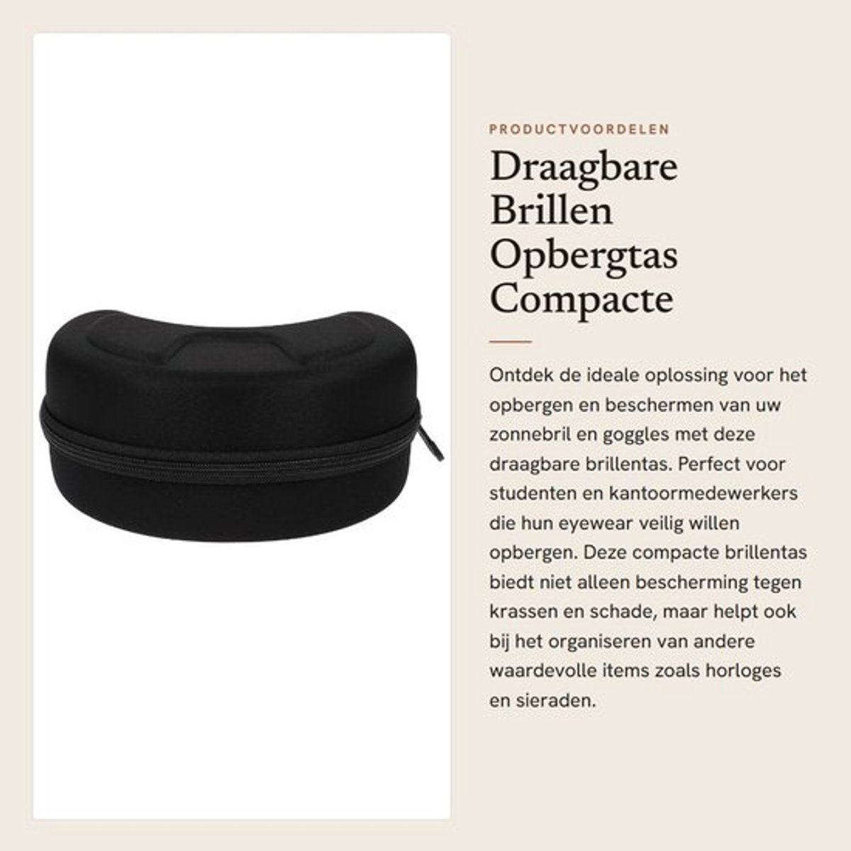 Brillen Opbergtas Duurzaam - Brillenkoker - Brillendoos - Brillenhouder - Bescherming - Compacte Opbergtas